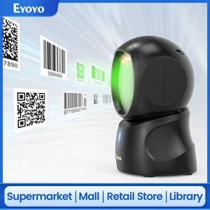 Eyoyo 2D Desktop Barcode Scanner Omnidirectional Automatic Sense Platform Reader - Picture 1 of 12