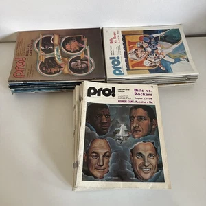 Lot of 28 Buffalo Bills Pro Magazine Gameday Program 1972, 1974 1974 - Vintage - Picture 1 of 12
