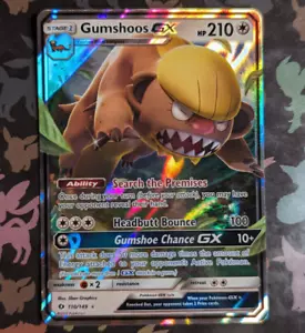 Gumshoos GX 110/149 Ultra Rare Sun & Moon Base Set Pokemon Card Near Mint - Picture 1 of 12