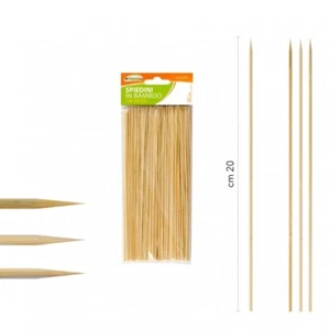STECCCONI SPIEDINI BAMBU' MM 2,5X20 CM 5 CONFEZIONI DA 100 PZ TOTALE 500 PEZZI - Foto 1 di 2
