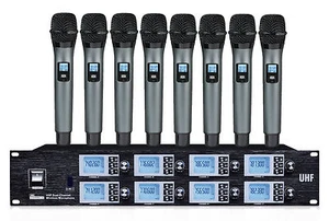 UHF 8 Channels Wireless Microphone mic System PR-U8800SB - Picture 1 of 2