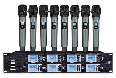 UHF 8 Channels Wireless Microphone mic System PR-U8800SB  - Image 1 of 2