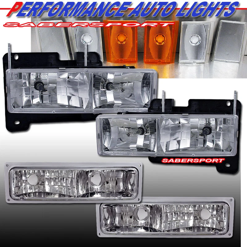 Евро прозрачные фары и сигнальные огни парковки для полноразмерного Chevy C/K 1990-1993 годов выпуска  - Изображение 1 из 1