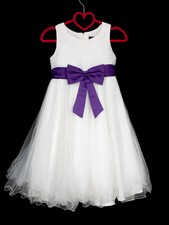 cadbury purple flower girl dresses