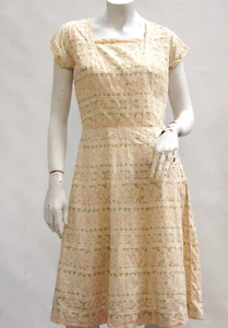 Vestido de algodón con estampado floral años 50 de Meg Marlowe - Imagen 1 de 7