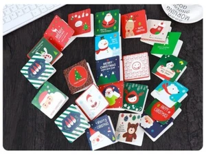 48x Pequeñas Tarjetas Regalo Navidad Tarjetas Felicitación Tarjetas Navidad 24 Motivos x2 - Imagen 1 de 8