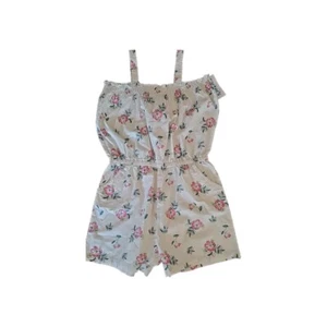 Carter's Kid ~ Girls' Size 14 ~ One Piece ~ White w/Floral ~ Sleeveless Romper - Picture 1 of 6