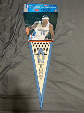 carmelo anthony 2005 denver nuggets 13” x 32” wool pennant Cover