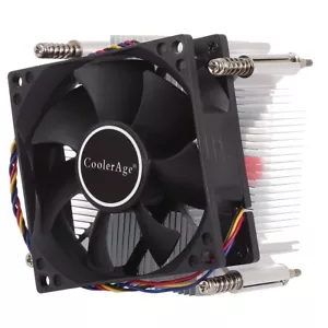 4-Pin Silent CPU Cooler with Thickened Aluminum Heatsink, Compatible with Intel - Picture 1 of 8