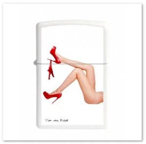 ZIPPO PinUp Collection - Sexy Hot Legs - 3 - Benzin Feuerzeug Weiß - Picture 1 of 1