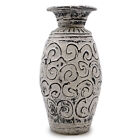 Balinesisch Terrakotta Vase - Wirbel Muster - Fr Getrocknet Blumen - 32cm - Neu