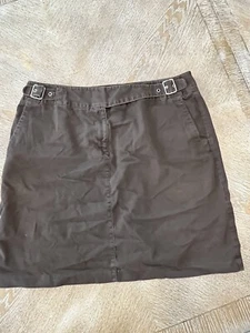 Ann Taylor LOFT Women's Brown Skirt Size 14 100% Cotton Waist 34” Length 19” - Picture 1 of 5