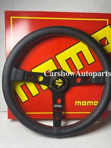 Universal prototipo 14' Genuine Leather Thickened Spoke Sport Steering Wheel - Picture 1 of 13