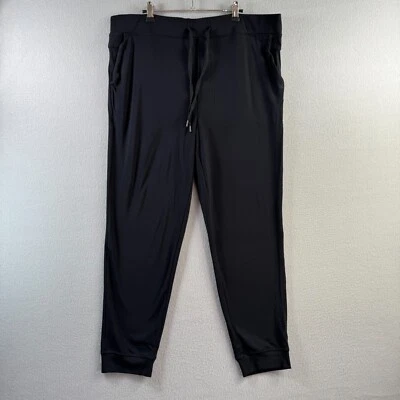 Calça de moletom Cozy Earth masculina 2XL preta leve elástica bambu lounge jogger - Imagem 1 de 4