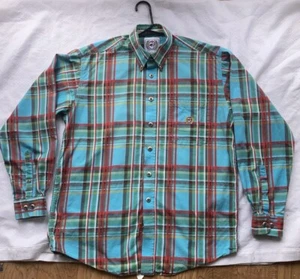 Cinch Shirt MensM Plaid Button Down Western Long Sleeve Cowboy Kk22 pb - Picture 1 of 3