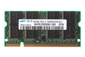 Samsung 2x 1GB 2Rx8 PC2700S DDR 333Mhz 200Pin Laptop RAM SODIMM Notebook Memory - Picture 1 of 6