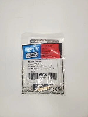 Tripp Lite P130-000 HDMI to DVI Gold Adapter HDMI-F / DVI-M - Image 1 of 4