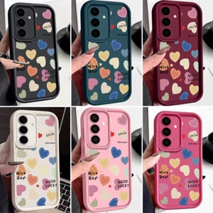 Colorful Heart Case For Samsung S25 S24 S23 Ultra A16 A15 A55 A35 A54 A56 Cover - Picture 1 of 16