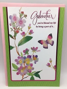 Hallmark Happy Mother’s Day Card GODMOTHER You’ve Blessed My Life 8x5.5 - Picture 1 of 4