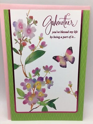 Hallmark Happy Mother’s Day Card GODMOTHER You’ve Blessed My Life 8x5.5 - Image 1 of 4