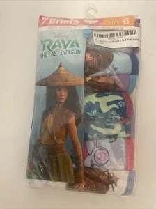 Disney Raya And The Last Dragon Girls' 7 Pack Cotton Briefs Size 6 New - Picture 1 of 3