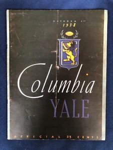 October 1st 1938 Columbia Yale College Football Program
