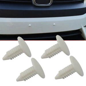 4Pcs Car Bumper Plugs Fastener Front License Plate Holes Cover 6-7mm Hole White - Picture 1 of 12
