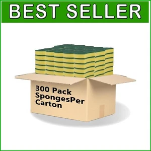300-Pack Eco-Friendly Non-Scratch Kitchen Cleaning Sponges - Durable & Versatile - Picture 1 of 9