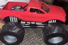 Hot Wheels Monster Jam Blank Red Truck Kids Toy 1:24 Scale Plastic Metal Used Po
