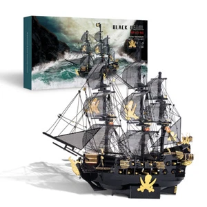 Piececool The Black Pearl Pirate Ship Metal Model Building Toy Complete Set Gift - Picture 1 of 10