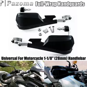 Black 1 1/8" Handguards Hand Guards Brush Bar Dirt Pit Bike Motorcycle Enduro - Picture 1 of 9