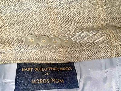 Chaqueta Blazer Deportiva Hart Schaffner Marx para Nordstrom Beige 43L Hecha en EE. UU. Foto 1 de 4