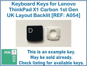 Keyboard Replacement Keys for Lenovo ThinkPad X1 Carbon 1st Gen UK Backlit - Afbeelding 1 van 8
