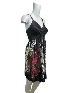 WOMENS Satin Slip Dress Size XS 6-8 Raspberry Handmade Ruffle Back NEW EU34 - Picture 1 of 9