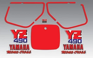 KIT GRÁFICO DE CALCOMANÍAS YAMAHA 1987 YZ490 YZ 490 COMO NUEVO DE LOTE ANTIGUO - Imagen 1 de 1