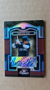 2005 Donruss Treasures CARLTON FISK AUTO AUTOGRAPH Card /50 CHICAGO WHITE SOX bb - Picture 1 of 2