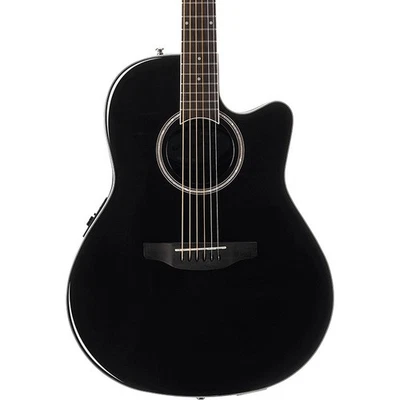 Guitarra Ovation Applause AB24 Tradicional GA A/E, Tapa de Abeto, Negro Satinado Foto 1 de 4