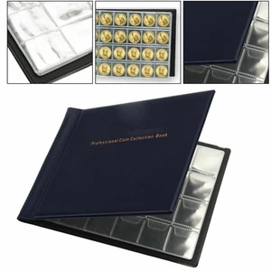 COIN ALBUM for 240 coins perfect for 50p 1 COINS FOLDER BOOK COLLECTOR Black - Picture 1 of 14