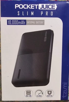 Pocket Juice Slim Pro Internal Battery Power Bank Portable Battery 10,000 mAh - Image 1 of 2