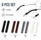 4 Pair Silicone Eyeglass Ear Hooks Anti Slip Sport Grips for Glasses Sunglasses