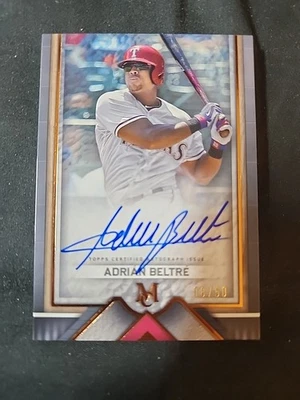 2023 Topps Museum Collection - Archival Auto Adrian Beltre #AA-AB /50 Ranger - Image 1 of 3