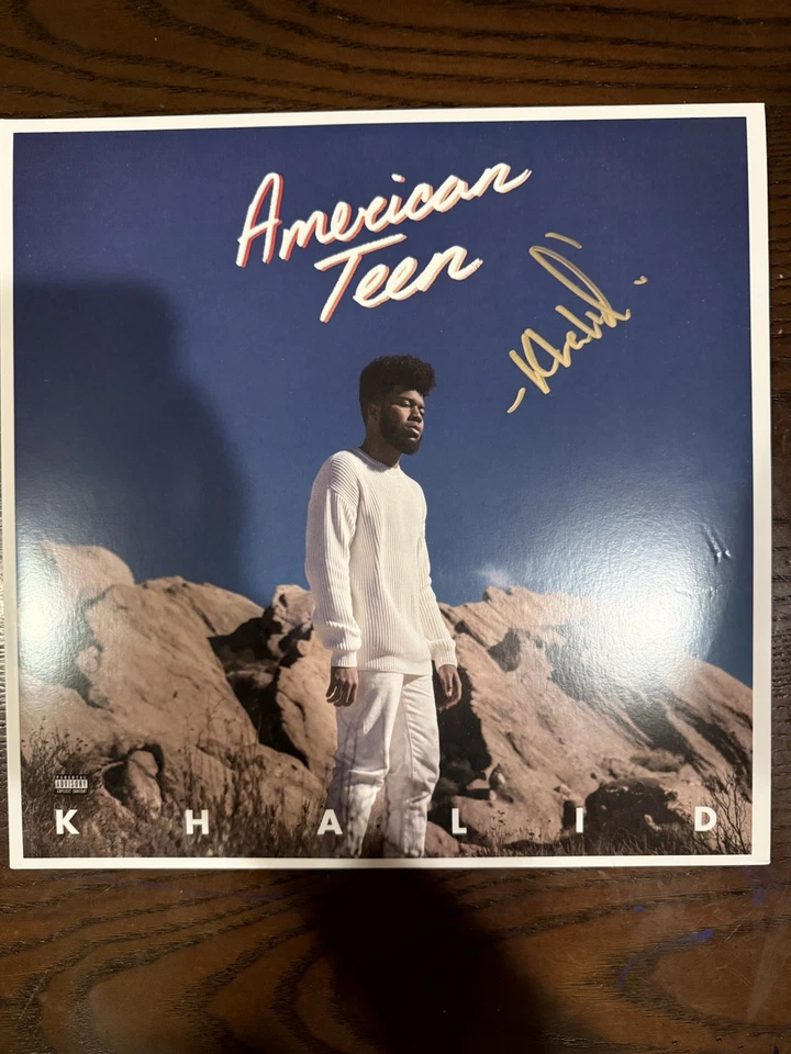 手工签名哈立德美国青少年乙烯基1000%正品带证明 — 第 1/4 张图片