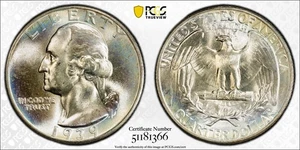 1939 Washington Quarter PCGS MS-67+ CAC - Picture 1 of 1