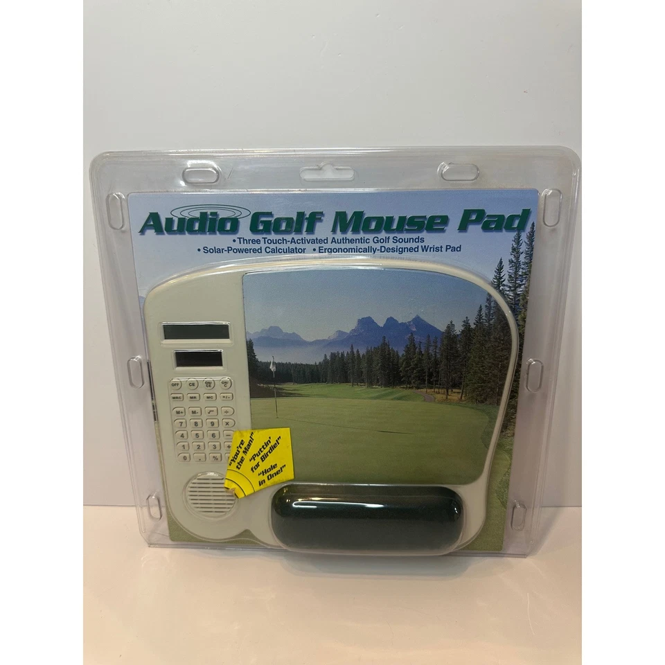 Audio Golf Mouse Pad, Calculator & Sounds, Ergonomic Wrist Rest, Office Decor - Image 1 of 4