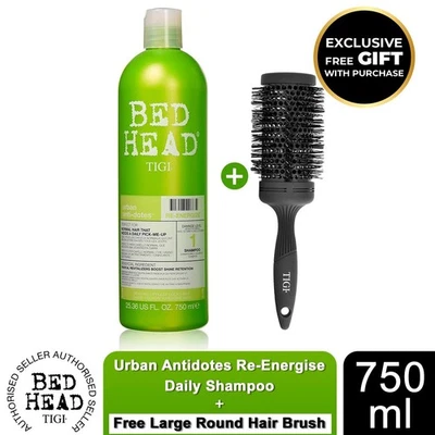 Bed Head by Tigi Urban Antidotes Re-Energise Daily Shampoo for Normal Hair 750ml