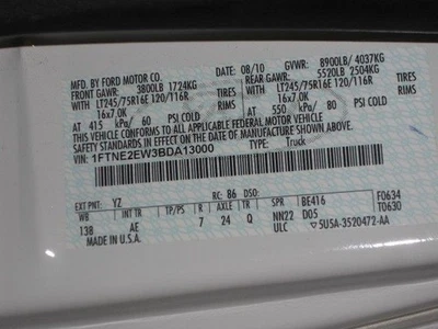 03-08 09 10 11 12 13 FORD E250 L. SIDE VIEW MIRROR MANUAL DUAL ARMS TELESCOPIC Foto 1 de 4