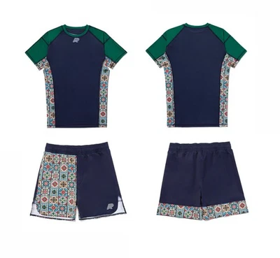 Albino and Preto Convergence Rash Guard SS  Loose Short No Gi Brazilian Game - Image 1 of 4