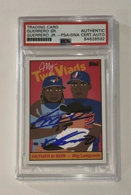 Vlad Guerrero Sr./Vlad Guerrero Jr.  Autograph Signed Project 70 Card - PSA Auth - Image 1 of 2