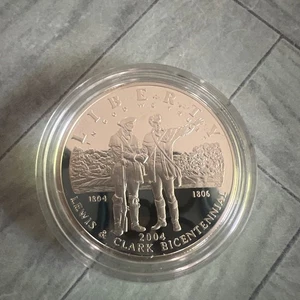 2004 Lewis & Clark Bicentennial $1 Silver Commemorative Proof Dollar - Picture 1 of 4