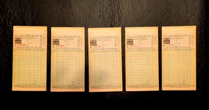 VINTAGE WESTERN PACIFIC RAILROAD TRENO SALA DA PRANZO SERVIZIO ETICHETTA MENU DI CONTROLLO 5 etichette - Foto 1 di 3